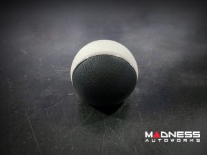 FIAT 500 Gear Shift Knob - Black Italy - Black/ White Tuxedo